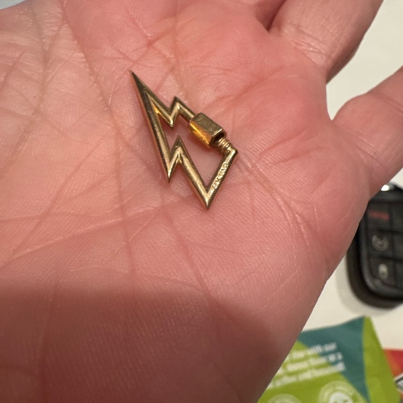 Marla Aaron Jewelry - Gold Lightning Bolt Lock